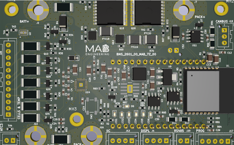MAB Engineering BMS circuit board layout
